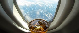 Алкоголь в самолете